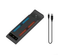 Stazione di ricarica 3 in 1 per Switch per 2 per controller Joy-Con Pro | Ricarica simultanea di 2 per joycon e 1 controller Pro, compatto, indicatore di stato LED, materiale ABS