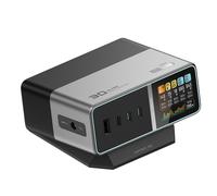 Stazione di ricarica 5 in 1 con display digitale, USB-A, USB-C, 300 W - Argento