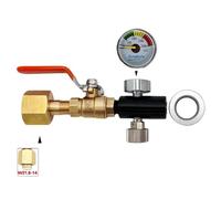 Stazione di ricarica Adattatore CO2 for acqua gassata Collegamento rapido Carica bombola DUO Terra Art con manometro con valvola a sfera(W21.8-14 2000psi)