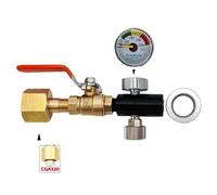 Stazione di ricarica Adattatore CO2 for acqua gassata Collegamento rapido Carica bombola DUO Terra Art con manometro con valvola a sfera(CGA320 2000psi)