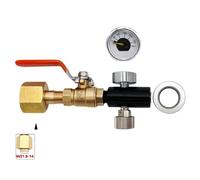 Stazione di ricarica Adattatore CO2 for acqua gassata Collegamento rapido Carica bombola DUO Terra Art con manometro con valvola a sfera(W21.8-14 250bar)