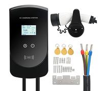 Stazione di ricarica Brilluxa EV, tappo di caricabatterie di tipo 2, caricabatterie per veicoli elettrici portatili, 16A 415V 11KW 3 Fase IEC 62196-2, cavo di ricarica 5m 16,4