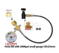 Stazione di ricarica CO2 for bombola di flusso di soda Quick Connect W21.8-14 / DIN477, serbatoio grande di anidride carbonica CGA320(W21.8 2kpsi gauge)