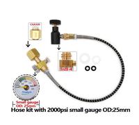 Stazione di ricarica CO2 for bombola di flusso di soda Quick Connect W21.8-14 / DIN477, serbatoio grande di anidride carbonica CGA320(CGA320 2kpsi gauge)