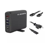 Stazione di ricarica DLH USB-C 65W con Hub HDMI 4K e USB-A 3.2