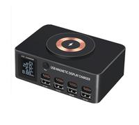Stazione di ricarica for caricabatterie wireless USB PD da 140 W Display LCD QC3.0 a 8 porte Compatibilità universale
