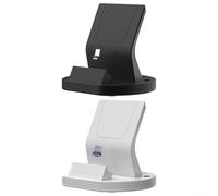 Stazione di ricarica induttiva con USB C, supporto caricabatterie wireless veloce per telefoni TYPE-Cs, dock multi-dispositivo con porte extra, organizer compatto da scrivania per ufficio e casa, nero