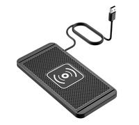 Stazione di ricarica induttiva per caricabatterie wireless CENPEK da 15 W per auto, pad di ricarica wireless antiscivolo per auto (cavo da 1 m)