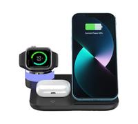 Stazione di ricarica magnetica 4 in 1, stazione di ricarica del telefono 4 in 1 - Supporto per statore di ricarica magnetica pieghevole, caricatore wireless veloce con luce per telefono cellulare