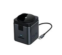 Stazione di Ricarica Magnetica Type-C 9 In 1, Supporto per Caricabatterie Wireless da 15 W, HUB USB-C con USB 3.0x3 HD 4K A 30 Hz, PD100 W Gigabit