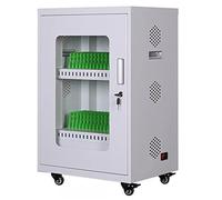 Stazione di ricarica mobile con 40 slot - Mobile Locker Cart per uffici, aule e sale conferenze - Ricarica rapida, bianco - ideale per eventi e gruppi