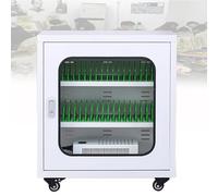 Stazione di ricarica multi dispositivo, mobiletto trasparente con 60 scomparti per l'organizzazione, scatola portaoggetti per cellulari e accessori