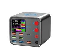 Stazione Di Ricarica Multifunzione Da 120 W Con Display A LED Caricatore Wireless A Rapida USB-C PD 8 Porte USB QC3.0 20