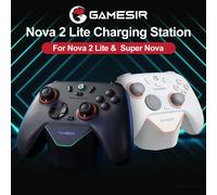 GameSir Stazione di ricarica Nova 2 Lite Accessori per caricabatterie per controller di gioco Smart Start-Stop Design a doppia porta Striscia luminosa RGB