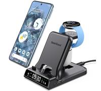 Stazione di Ricarica per Google Watch 3/2, 25W 3 in 1 Caricabatterie Rapido per Pixel 10/10 Pro/10 Pro XL/9/8a/8/8 Pro/7a/7/6, Pixel Buds Pro 2/2a/Buds, SwanScout 701G2 (Not for Pixel Watch 4/1)