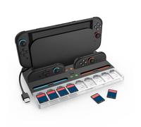 Stazione di Ricarica per Nintendo Switch 2 di MMOBIEL - Caricatore per 4 Joy-Con Controller con Illuminazione RGB, 9 Slot Giochi, Indicatori LED - Dock Ricarica Organizzatore per NS2 Accessori