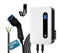 Stazione di Ricarica per Veicoli Elettrica 32A 7,4KW Wallbox Monofase Colonnina Ricarica Auto Elettrica 6M Cavo con Display, Spina Terminale Auto Tipo 2 per Veicoli Elettrici e Veicoli Ibridi Plug-in