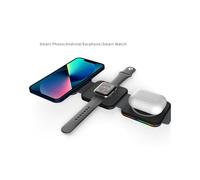 Stazione di ricarica pieghevole magnetica per caricabatterie wireless 3 in 1 Black