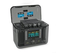 Stazione di ricarica portatile della batteria, scatola di ricarica rapida della batteria per Insta360 AcePro2, custodia di ricarica intelligente da 24 W con scheda di memoria