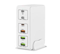 Stazione Di Ricarica Rapida USB C Multiporta Da 120 W, Caricatore Muro A 6 Porte(A)