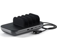 SATECHI Dock5 Stazione Di Ricarica Multi - Dispositivo Con Ricarica Wireless - Cavi Venduti Separatamente - Per M2/M1 iPad Pro/Air, iPhone 16 Pro Max/16 Pro/16/16 Plus/15 Pro Max/15 Pro/15/14/13
