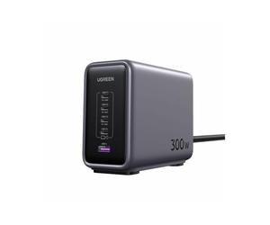 Stazione di ricarica UGREEN Nexode 300W 5 porte: 4 USB-C + 1 USB-A PD 3.1 Nero/Grigio - Nouvo