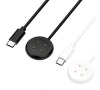 Stazione di ricarica USB-C, 2 pezzi, nero e bianco, cavo di ricarica da 1 m, compatibile con Google Pixel Watch 2 e 3, per Fitbit Versa 4/3, Sense 2/Sense, Ace LTE