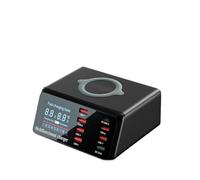 Stazione di ricarica USB da 100 W a 8 porte con wireless, display digitale a LED, caricabatterie rapido QC3.0 PD Compatibilità universale