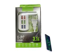 Stazione di Ricarica USB - Hub di Caricatore USB 6 Porte, Blocco Caricabatterie US Plug | Stazione di Ricarica Desktop Cavo di prolunga Caricatore USB, Adattatore di alimentazione USB multiplo