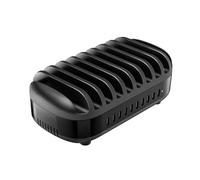 Stazione Di Ricarica USB Multiporta Dock PD120W Caricatore Rapido USB 5V 2.4A For Tablet Da Bar Da Ufficio Cassaforte Veloce(Black With Cable)