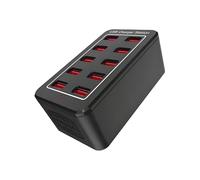Stazione di ricarica USB-stazione di ricarica da 10 porte da 50 W, caricabatterie USB multi-porto con cavo da 1,5 m | Caricatore di dispositivi a più dispositivi per il comodino casa