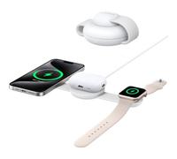 Stazione di ricarica wireless Anker MagGo 3 in 1 compatibile con MagSafe Qi2 15W bianco