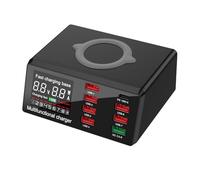 Stazione di ricarica wireless da W a 8 porte Caricatore rapido PD Adattatore USB Quick 3.0 HUB Compatibilità universale(X9)