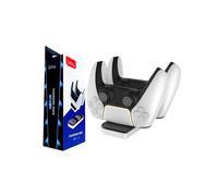 Stazione di ricarica wireless doppia per controller PS5 - Dock di ricarica rapida per DualSense/DualSense Edge, indicatori LED, protezione da