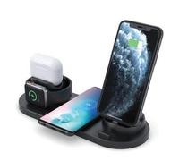 STAZIONE DI RICARICA WIRELESS LIGHTNING TYPE-C MICRO USB ANDROID-APPLE