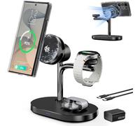 Stazione di ricarica wireless magnetica Qi2.2 25W per Samsung TEC Active | Per Galaxy Z Fold 8/Z Fold 8 Ultra/S26 Ultra/iPhone17, supporto caricabatterie rapido 3 in 1 per MagSafe (non per Watch 9