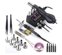 Stazione di saldatura 2 in 1 da 750 W con display digitale LCD, stazione rilavorazione for for telefoni cellulari, strumenti for riparazione circuiti integrati BGA SMD 8898(8898 KIT8,220/V)