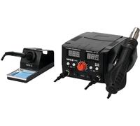 Stazione Di Saldatura 2in1 Hot Air Heißluft SMD Saldatura 750W Display LED ESD