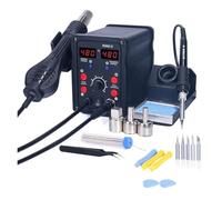 Stazione di saldatura 8586D 2 in 1 con pistola ad aria calda e display digitali, modalità sospensione 10 minuti for rilavorazione SMD(Package 1)