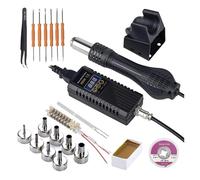 Stazione di saldatura 8858 Pistola ad aria calda digitale portatile for rilavorazione BGA Soffiatore termica Strumenti riparazione e dissaldatura(8858 SET 4,110/V)