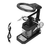 Stazione di saldatura con lente d'ingrandimento Supporto per lente d'ingrandimento con luce a LED USB per la riparazione 'incisione di manutenzione elettrica