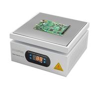 Stazione di saldatura con piastra riscaldante 700 W, stazione di preriscaldamento 0-500 °C, microcomputer, piastra elettrica 200 x 200 mm, per riparazione elettronica e saldatura