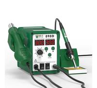 Stazione di saldatura con pistola a getto d'aria calda con 2 display a LED