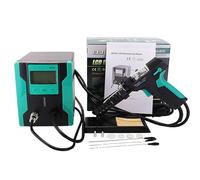 Stazione di saldatura elettrica, pistola aspirante per saldatura elettrica da 90 W con 3 ugelli e aghi in acciaio inossidabile, display LCD, 320 ℉-896 ℉, spegnimento automatico di 10 minuti
