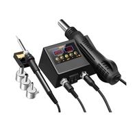 Stazione di saldatura for rilavorazione SMD 8898 2 in 1, saldatore ad aria calda con display digitale LCD, stazione for riparazione PCB IC BGA 8586D