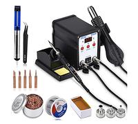 Stazione di Saldatura, JCD 2. In 1 stazione di saldatura SMD BGA. Rilavorare LCD. Digital 750 W Station Hot Air Saldatura Riparazione Saldatura Strumenti in ferro 8908(Brown)