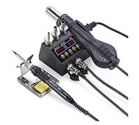 Stazione di Saldatura, JCD. Controllo doppio interruttore SMD. Aria calda con saldatore LCD. Display digitale BGA. Stazione di riparazione della saldatura Strumenti di alimentazione 8898(Purple)