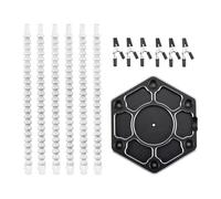 Stazione di saldatura multifunzionale con sei bracci flessibili 6 Morsa di aiuto di saldatura Base in alluminio per dispenser di saldatura