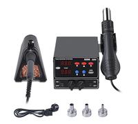 Stazione di saldatura SMD da 800 W 8206 Quick Heat 3 in 1 con pistola termica, interfaccia USB, display LED, saldatore, stazione for rilavorazione BGA(8206 KIT2)