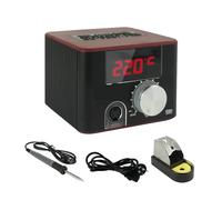 Stazione di Saldatura, Stazione Di Saldatura T12 Portatile 950T Pro Stazioni Di Saldatura For Strumento Di Saldatura Regolabile Antistatica A Temperatura Costante Da 75W(Noir)